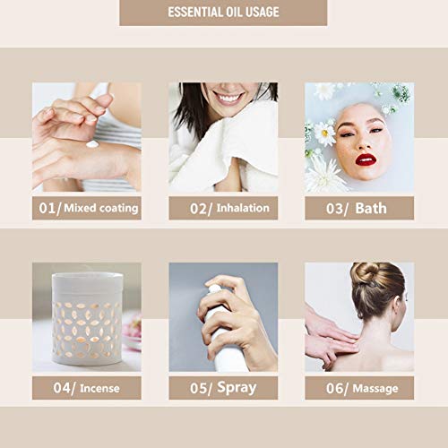 Lucoss Aceites Esenciales 100% Natural Puro Aromaterapia Aceite Aromático,10ml(Clavo,Limón,Toronja,Hierba de limón,Eucalipto,Menta)