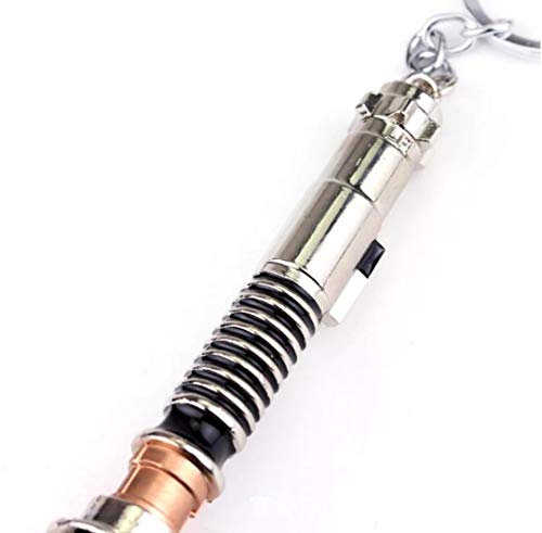 Luke Skywalkers - Sacacorchos de botellas (aspecto de acero inoxidable, con llavero, acabado muy estable, 13 cm, para el bar de casa y de viaje)