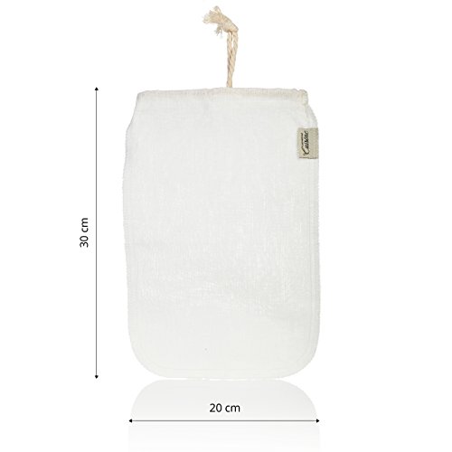 Lumaland Cuisine bolsa filtro de leche vegetal vegana de tejido natural. Incluye recetas. Envase sostenible 100% BIO orgánico.Cáñamo