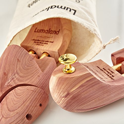 Lumaland Horma de Zapatos de alta calidad para hombres y mujeres en madera de cedro con doble resorte Unisex talla 38/39