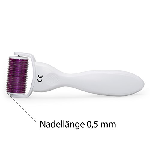 Lunata (Upgrade 2019) Dermaroller 0,5mm (1200 agujas de acero inoxidable), Derma Roller, Dispositivo Médico Clase I, con Marcado CE