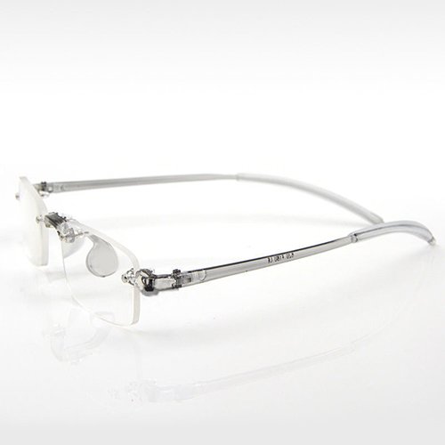 Luo-401XX Gafas De Lectura, 1.00 A +4.00 Lectores Sin Montura Claros Y Livianos, Gafas De Moda De Calidad para Hombres Y Mujeres +1.00