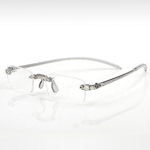 Luo-401XX Gafas De Lectura, 1.00 A +4.00 Lectores Sin Montura Claros Y Livianos, Gafas De Moda De Calidad para Hombres Y Mujeres +1.00