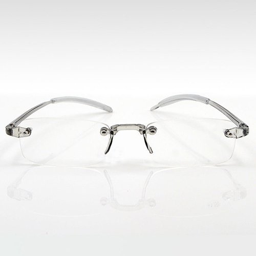 Luo-401XX Gafas De Lectura, 1.00 A +4.00 Lectores Sin Montura Claros Y Livianos, Gafas De Moda De Calidad para Hombres Y Mujeres +1.00