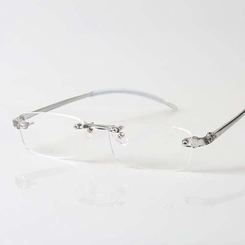 Luo-401XX Gafas De Lectura, 1.00 A +4.00 Lectores Sin Montura Claros Y Livianos, Gafas De Moda De Calidad para Hombres Y Mujeres +1.00