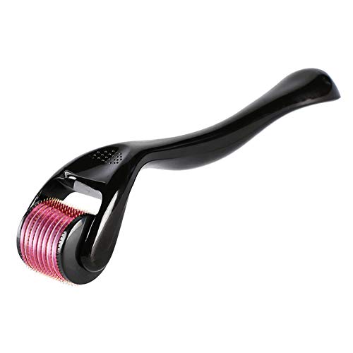 LUOLLOVE Dermaroller 1mm Titanio 540 Micro Rodillo Agujas para Cuidado de la Piel,Anti Arrugas,Eliminación de Cicatrices,Estrías,Tratamiento de Celulitis