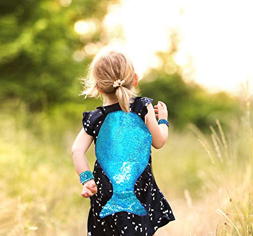 LURICO 3 PCS Magia Lentejuela Sirena Bolsa de cordón con Pulseras Slap Mochila de Brillo Bolsa de Deporte de Moda Bolsa Ligera para niñas Adolescentes Regalo de cumpleaños