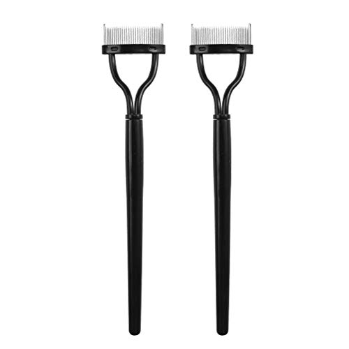 Lurrose 2 unids pestañas peine rizadores cepillo rimel aplicador separador de pestañas ceja cepillo de aseo herramienta