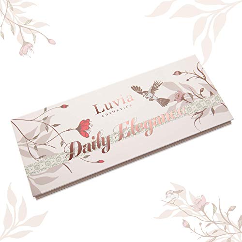 Luvia Daily Elegance - Paleta de sombras de ojos con purpurina, multicolor, 12 colores brillantes glamurosos, en caja de regalo limitada, vegano