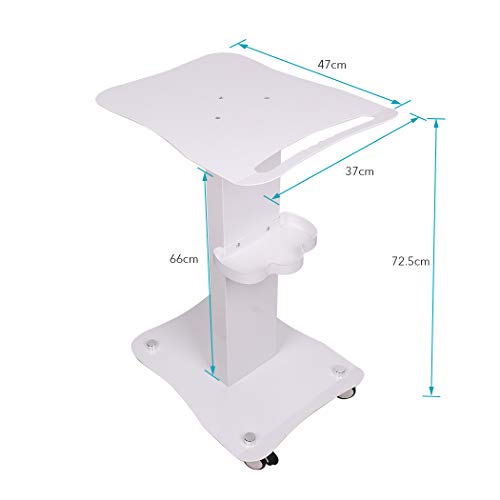 LUVODI Carrito de Belleza con Ruedas Carrito de Hierro para Equipo de Belleza Carro de Mantenimiento para SPA Peluquería Salón de Belleza Hogar Carga Máx 65kg