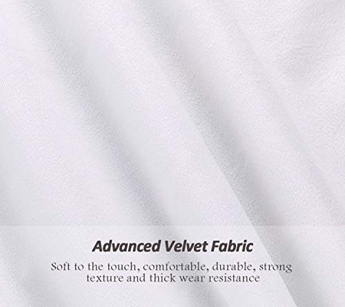 Luxbon Funda de Cojín Personalizada 45x45cm Doble Cara Impresa Cualquier Texto y Imagen Funda Almohada Blanco para Regalos de Boda Hogar Decoración - Tela de Terciopelo