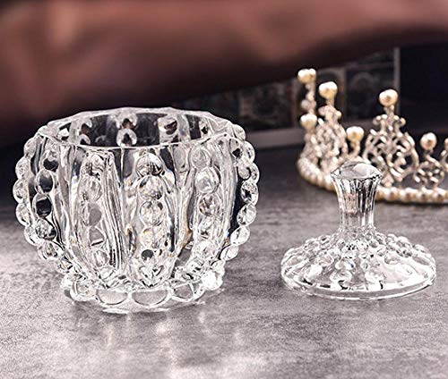 Luxdeoo Escultura Caja de joyería de Cristal Caja de Almacenamiento de joyería Decorativa Caja de Almacenamiento de joyería Caja de Regalo Artesanal de Vidrio Accesorios de artesanía de joyería
