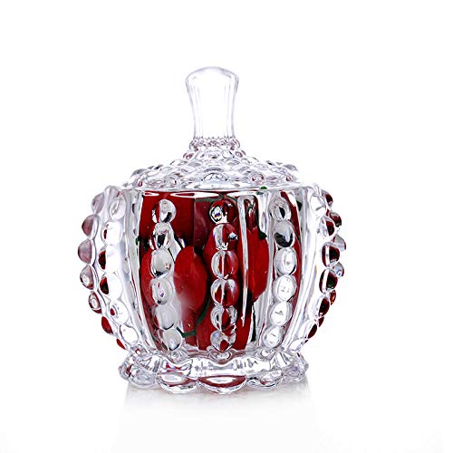 Luxdeoo Escultura Caja de joyería de Cristal Caja de Almacenamiento de joyería Decorativa Caja de Almacenamiento de joyería Caja de Regalo Artesanal de Vidrio Accesorios de artesanía de joyería