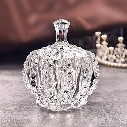 Luxdeoo Escultura Caja de joyería de Cristal Caja de Almacenamiento de joyería Decorativa Caja de Almacenamiento de joyería Caja de Regalo Artesanal de Vidrio Accesorios de artesanía de joyería