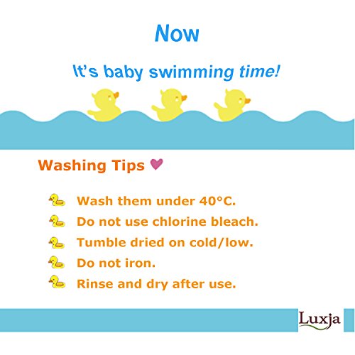 Luxja Pañal de Natación para bebes Bañador Reutilizable de Nadar de Bebé Pañal lavable para Bebé (0-3 años), playa + estrellas coloridas
