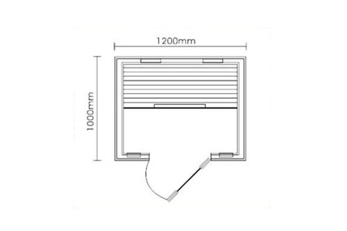 LUXUS - Cabina de sauna infrarrojos para 2 personas (MP3, CD, radio, ionizer, lámparas LED, 1750 W)
