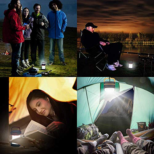 Luz Camping Recargable GlobaLink Farol Camping Lampara Led Solar Linterna Camping 140LM Carga Solar/USB Modos Luz Baja/Alta/Parpadeo SOS Ligero Plegable para Acampada, con USB Cable y Pulsera-Amarillo
