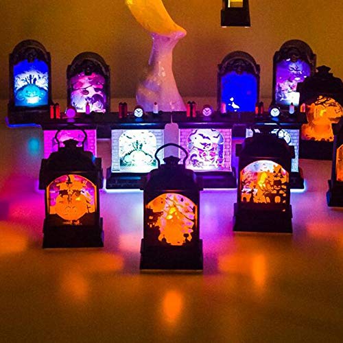 Luz nocturna de Halloween, 3D para chimenea, calabaza, bruja de plástico de Halloween, luz de noche, lámpara de escritorio, decoración para el hogar, calabaza, #