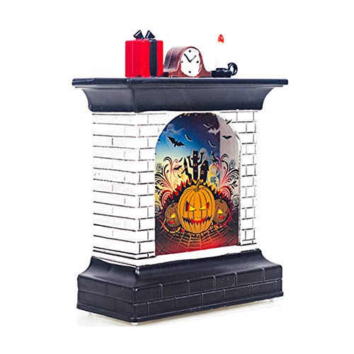 Luz nocturna de Halloween, 3D para chimenea, calabaza, bruja de plástico de Halloween, luz de noche, lámpara de escritorio, decoración para el hogar, calabaza, #