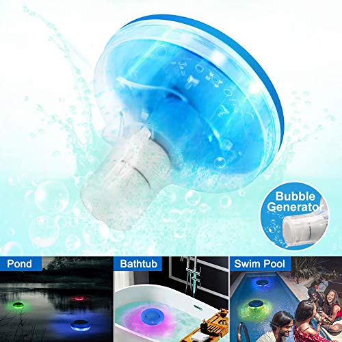 Luz Piscina, ZOTO Luz de Baño LED Impermeable, Luz de Piscina LED Flotante Colorida con Luces LED Que Cambian de Color para Baños, Estanques, Fiesta en Piscinas