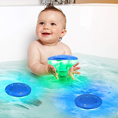 Luz Piscina, ZOTO Luz de Baño LED Impermeable, Luz de Piscina LED Flotante Colorida con Luces LED Que Cambian de Color para Baños, Estanques, Fiesta en Piscinas