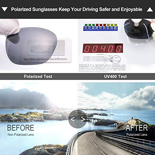 LVIOE Fotocromaticas Gafas de Sol Hombre Polarizadas Clásico Al-Mg Aleación 100% UVA & UVB Protección de Conducción Pesca
