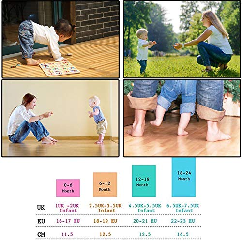 Lvptsh Zapatos de Bebé Zapatos Primeros Pasos de Cuero Suave para Niños Zapatillas de Casa Pantuflas Infantiles Patucos Mocasin Niñas Niñito 0-24 Meses