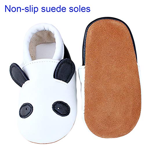 Lvptsh Zapatos de Bebé Zapatos Primeros Pasos de Cuero Suave para Niños Zapatillas de Casa Pantuflas Infantiles Patucos Mocasin Niñas Niñito 0-24 Meses