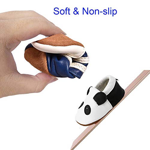 Lvptsh Zapatos de Bebé Zapatos Primeros Pasos de Cuero Suave para Niños Zapatillas de Casa Pantuflas Infantiles Patucos Mocasin Niñas Niñito 0-24 Meses