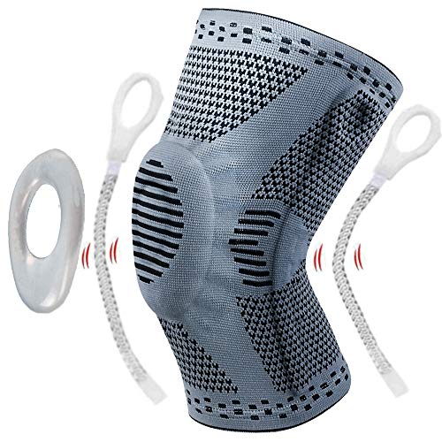 Lx-Top Rodillera Protectora de rótula y ligamentos con Estabilizadores Laterales Manga compresión Rodilla Reducir tensión Soporte Rodilla Desgarro menisco Conjunto Alivio Dolor Recuperación Lesiones