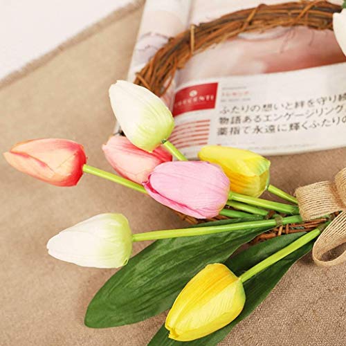 LXJ Decoración de la pared, del tulipán de la guirnalda de decoración de la pared interior Festival Hotel Ventana disposición de simulación de flores sala de estar colgados de la pared de la puerta co