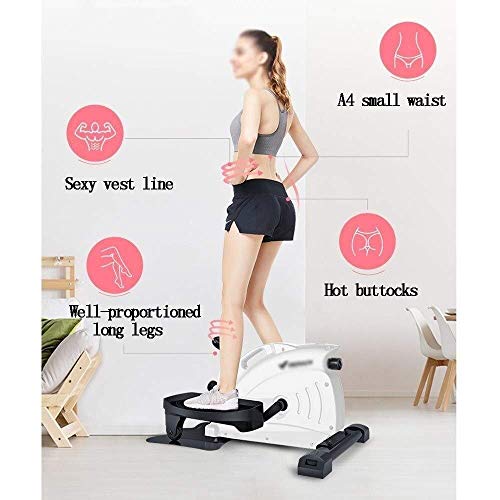 LYATW Sentado Paso a Paso, Paso a Paso aeróbico Inicio Mini Entrenador elíptico de Cubierta Dispositivos de Pantalla pequeña y de Alta definición de Pantalla de Tubo de Estufa Máquina