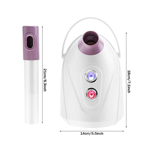 LYXC Caliente y frío Vapor facial, aromaterapia vapor rotativo Boquilla Nano iónico facial hidratante, Profesional de Spa Sauna y el aceite esencial hidratante spray instrumento de la belleza