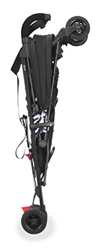 Maclaren Quest arc Silla de paseo - ligero, manillar unido, para recién nacidos hasta los 25kg, Asiento multiposición, suspensión en las 4 ruedas, Negro/Blanco Raya