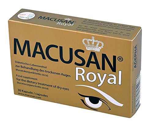 Macusan Royal | Cápsulas para Tratar los Ojos Secos con Luteína Zeaxantina, Ginkgo Biloba, Omega 3, Zinc, Vitamina C, Vitamina E, Selenio y Cobre