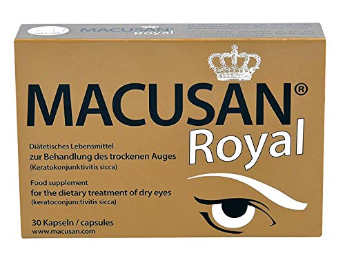 Macusan Royal | Cápsulas para Tratar los Ojos Secos con Luteína Zeaxantina, Ginkgo Biloba, Omega 3, Zinc, Vitamina C, Vitamina E, Selenio y Cobre