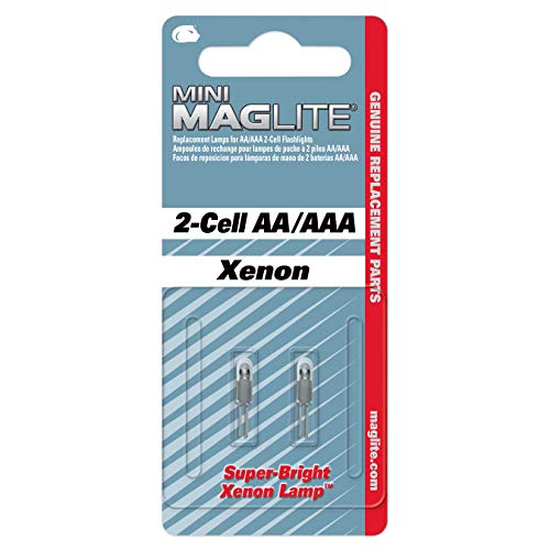 Mag-Lite LM2A001 2 Bombillas Minimag para 2-Cell AA y AAA