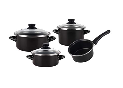 Magefesa Batería Cocina, Acero esmaltado, Negro, 41x27x19 cm, 3980