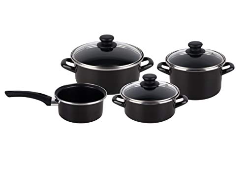 Magefesa Batería Cocina, Acero esmaltado, Negro, 41x27x19 cm, 3980