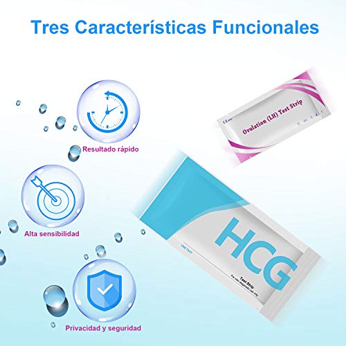Magichome 21 Tests de Ovulación 25 Miu/Ml, Tiras De Prueba De Ovulación(Lh), y 7 Extremadamente Temprano Tests de Embarazo HCG 25 mIU/ml Sensible y Preciso Resultados