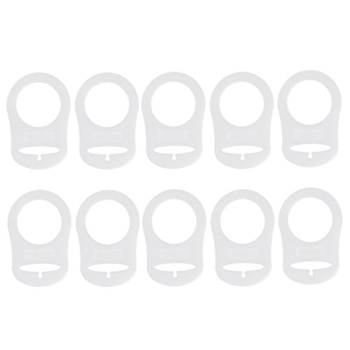 MagiDeal 10pcs Anillo De Silicona Chupete MAM Botón Simulado Adaptador Clip De Sujeción - Fluorescente