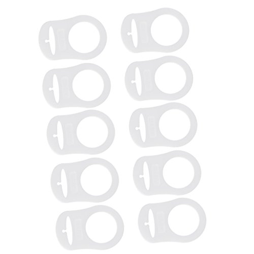 MagiDeal 10pcs Anillo De Silicona Chupete MAM Botón Simulado Adaptador Clip De Sujeción - Fluorescente