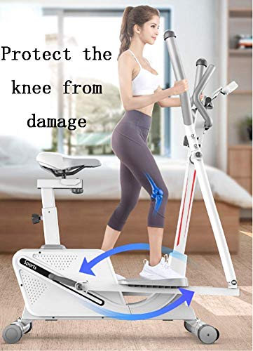 Magnética máquina elíptica Bicicleta de Spinning caminadora elíptica Entrenador y Bicicleta estática con Asiento 3 en 1 Cardio Home Office Aptitud xiao1230 Entrenamiento Máquina WDDT