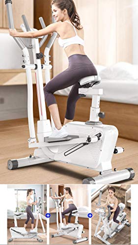 Magnética máquina elíptica Bicicleta de Spinning caminadora elíptica Entrenador y Bicicleta estática con Asiento 3 en 1 Cardio Home Office Aptitud xiao1230 Entrenamiento Máquina WDDT