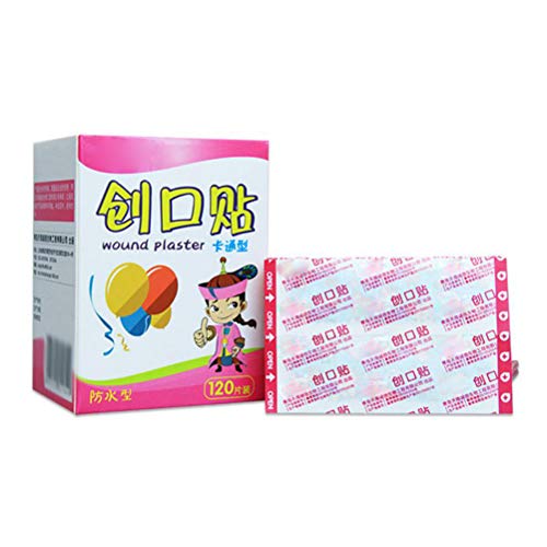 MAICOLA 120pcs de los niños de Primeros Auxilios yesos niños tirita Hemostasia Dibujos Animados tirita Transpirable Vendaje Adhesivo