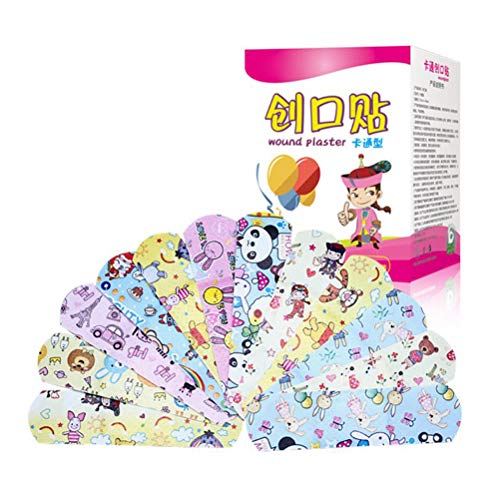 MAICOLA 120pcs de los niños de Primeros Auxilios yesos niños tirita Hemostasia Dibujos Animados tirita Transpirable Vendaje Adhesivo