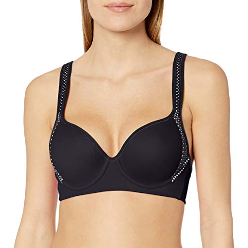 Maidenform Custom Lift Underwire Bra Sujetador Deportivo, Negro (Black/Reflector Green), (Talla del Fabricante: 90C) para Mujer