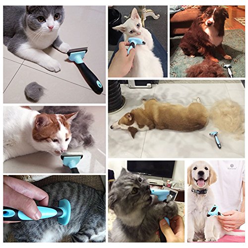 MAIKEHIGH Herramienta de preparación del Animal doméstico de Deshedding para arrojar Rake depilación Peine desbrozadora Eliminar Cepillo de la preparación para el Gato del Perro