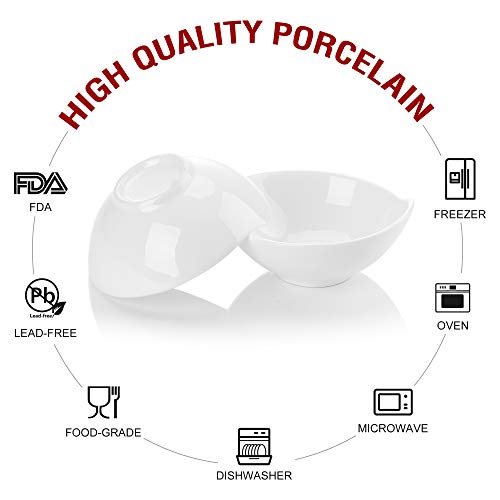 MALACASA Serie Ramekin.dish Juego de Cuencos 12 piezas, Cuencos de Aperitivos, Salsa, Postres de Porcelana Molde de Hornear