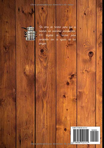 malísimo cocinando pero estoy mejorando: libro de recetas en blanco para los cocineros principiantes, 100 tarjetas de recetas para completar con la ayuda de tus amigos.